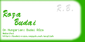 roza budai business card